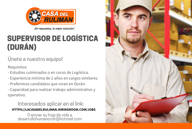 Supervisor de logística Mi mejor perfil